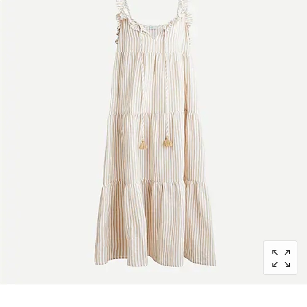 J.crew maxi tiered stripe dress